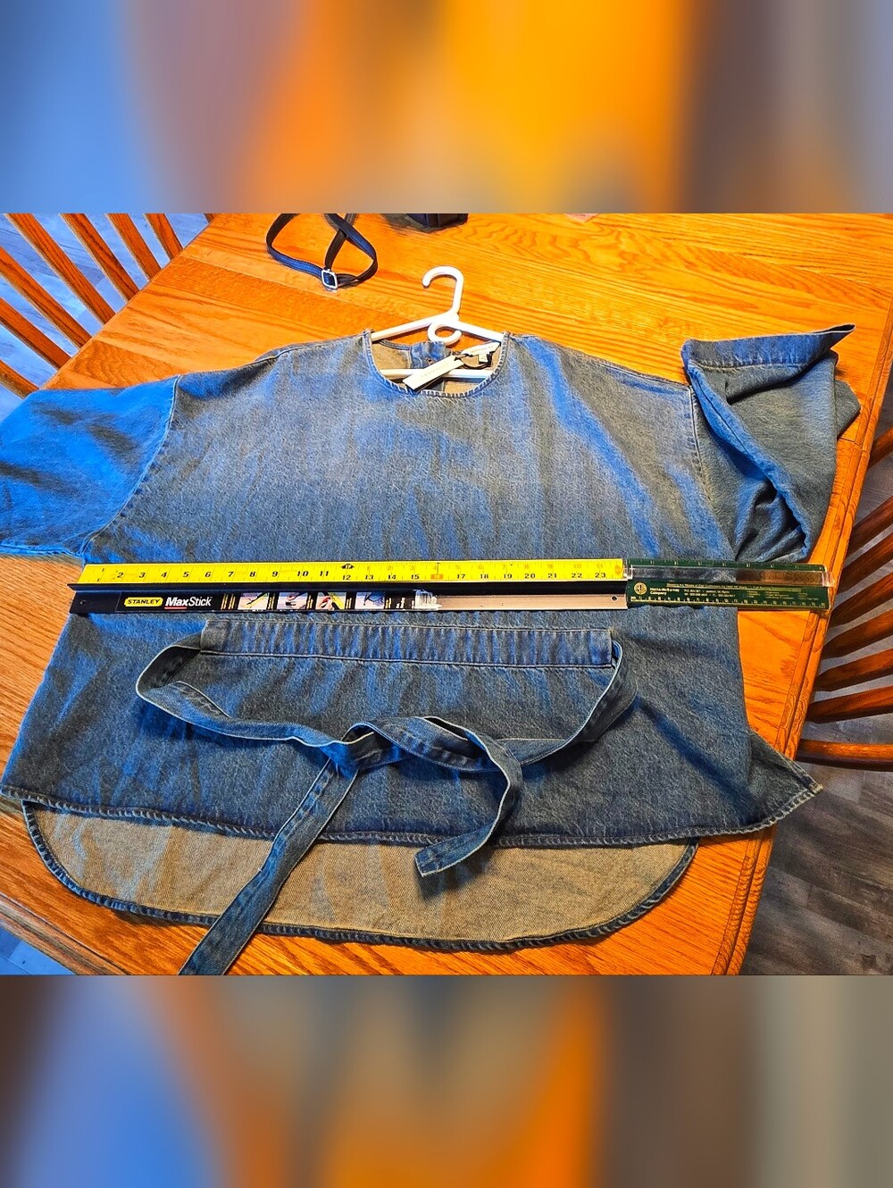 Banana Republic Blue Denim Tie-Waist Top Size Xl - Picture 12 of 16
